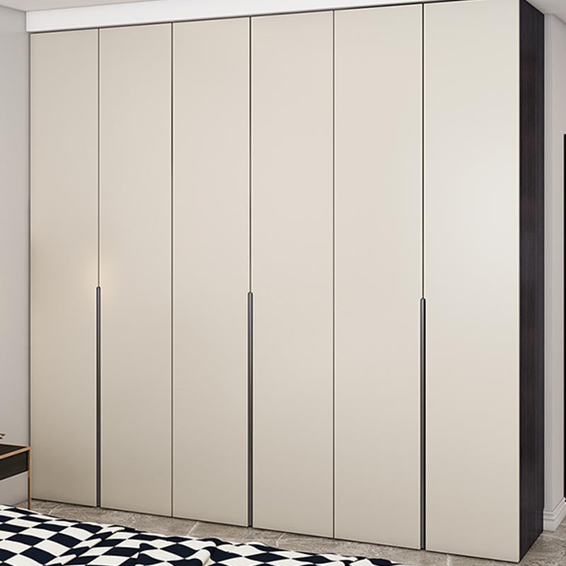 Manufactured Wood White Wardrobe Modern Storage Cabinet for Bedroom