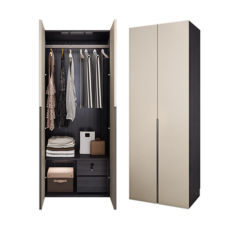 Manufactured Wood White Wardrobe Modern Storage Cabinet for Bedroom