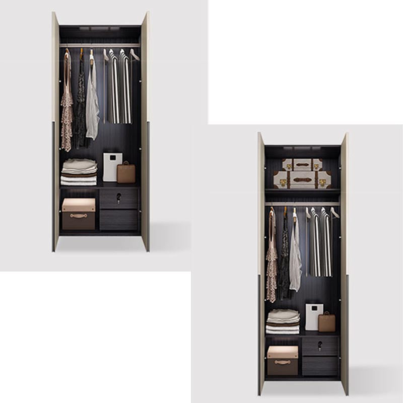 Manufactured Wood White Wardrobe Modern Storage Cabinet for Bedroom