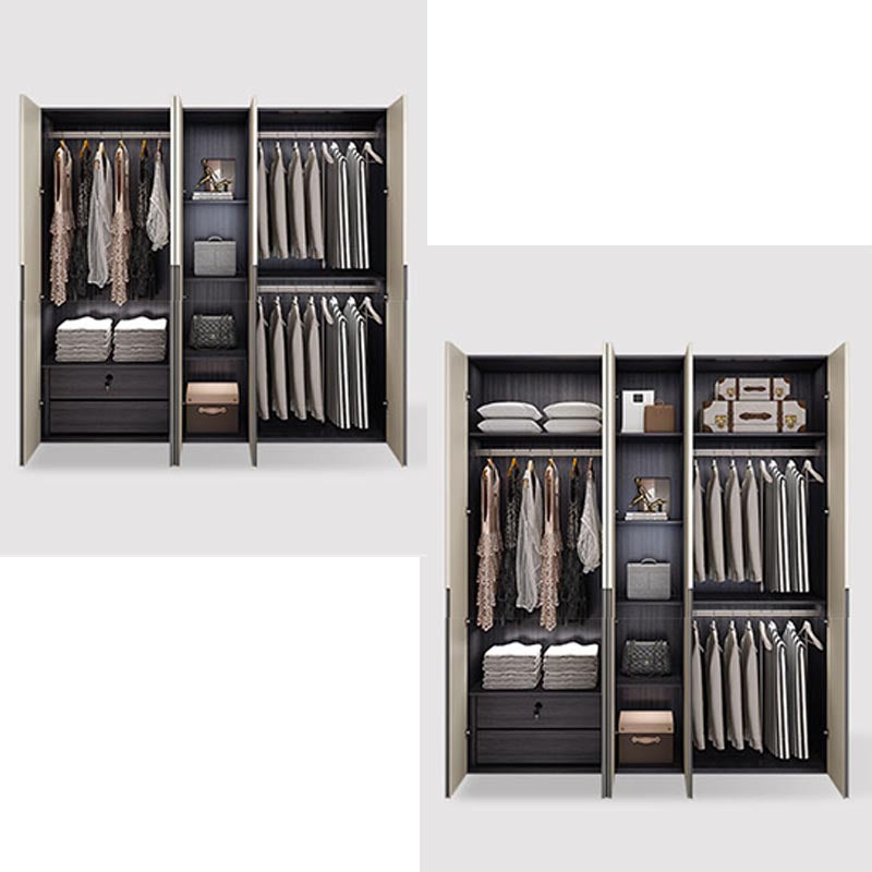 Manufactured Wood White Wardrobe Modern Storage Cabinet for Bedroom
