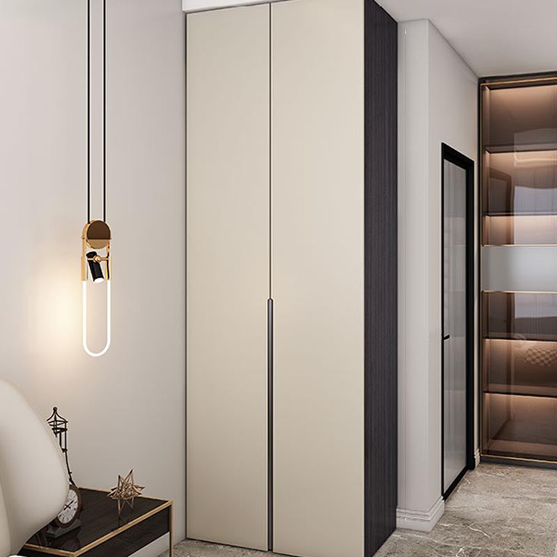 Manufactured Wood White Wardrobe Modern Storage Cabinet for Bedroom