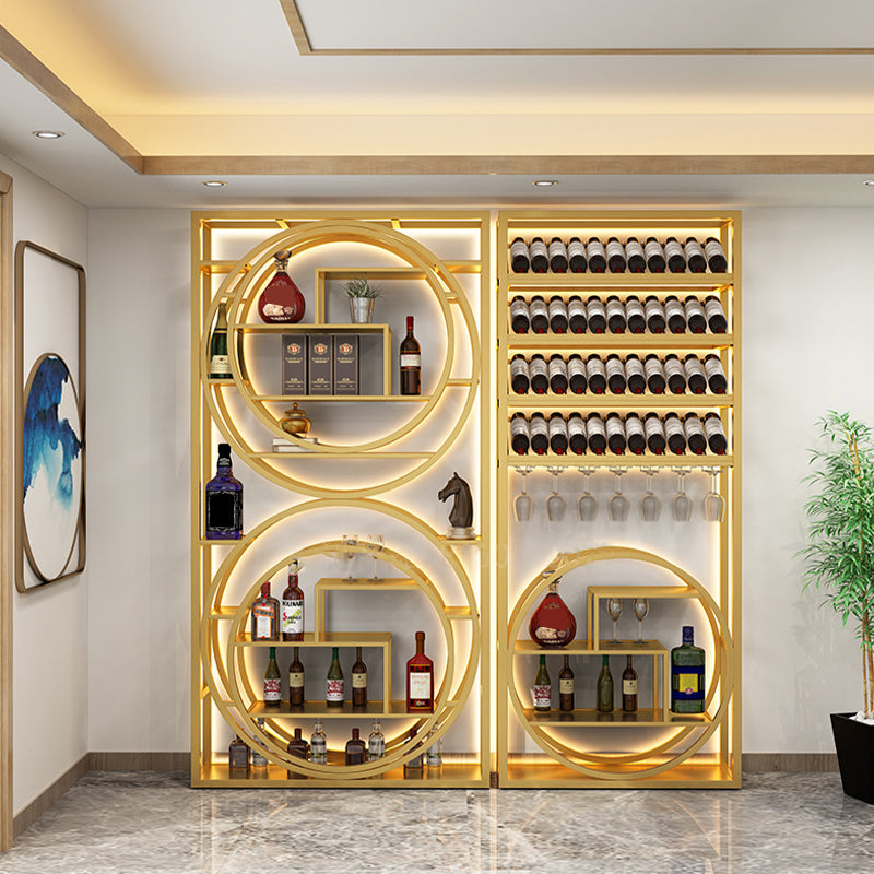 Luxury Wine Bottle Rack Metal Black and Gold Wine Rack Bottle Floor