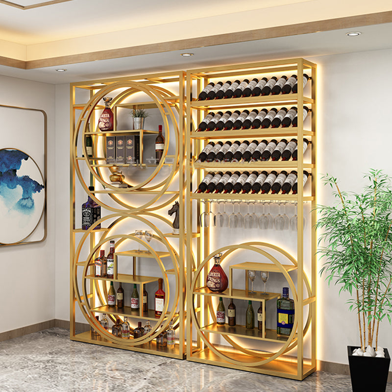 Luxury Wine Bottle Rack Metal Black and Gold Wine Rack Bottle Floor