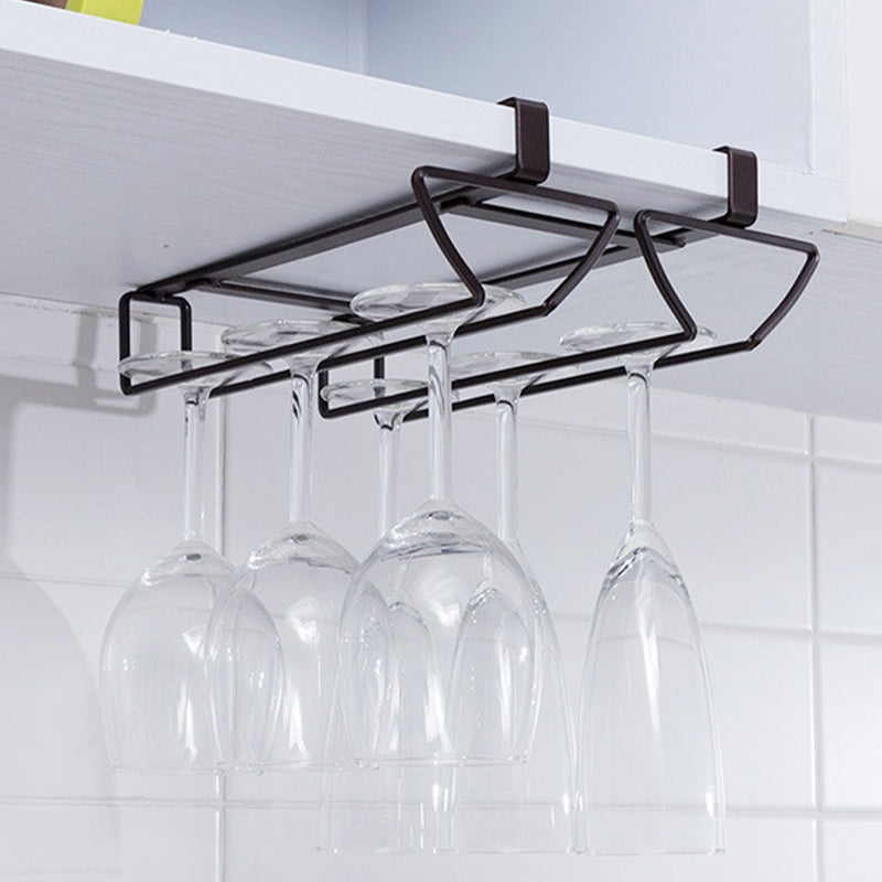 Modern Metal Hanging Wine Rack Wine Stemware Holder for Kitchen