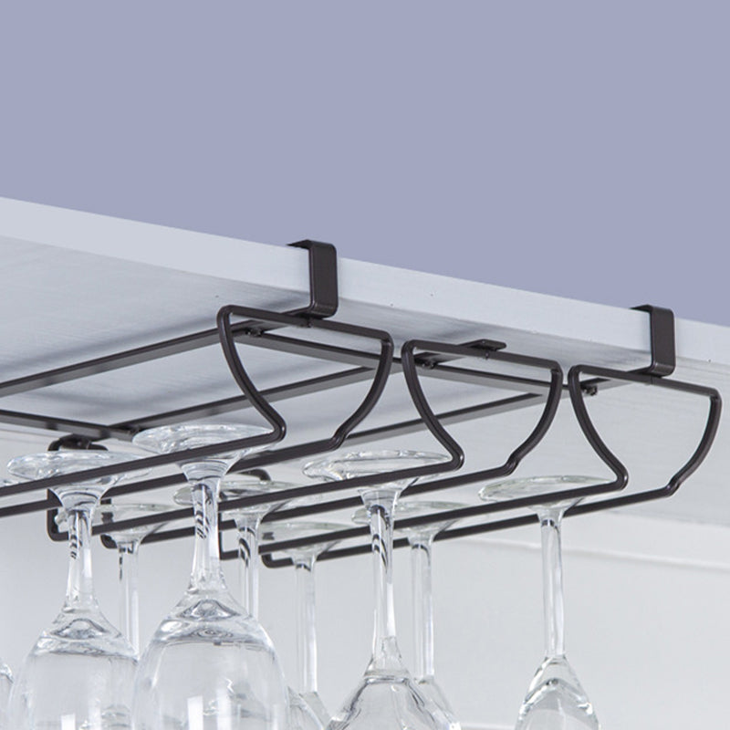 Modern Metal Hanging Wine Rack Wine Stemware Holder for Kitchen