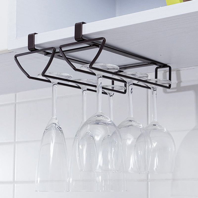 Modern Metal Hanging Wine Rack Wine Stemware Holder for Kitchen