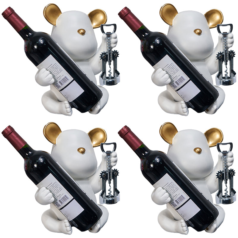 Modern Wine Bottle Rack Tabletop Resin Bottle Holder for Parlor