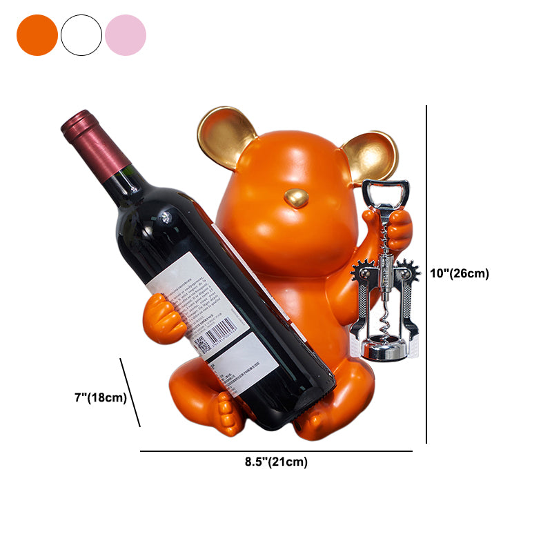 Modern Wine Bottle Rack Tabletop Resin Bottle Holder for Parlor