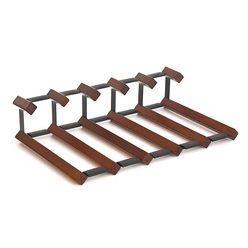 Industrial Tabletop Wine Holder Solid Wood Stackable Wine Rack