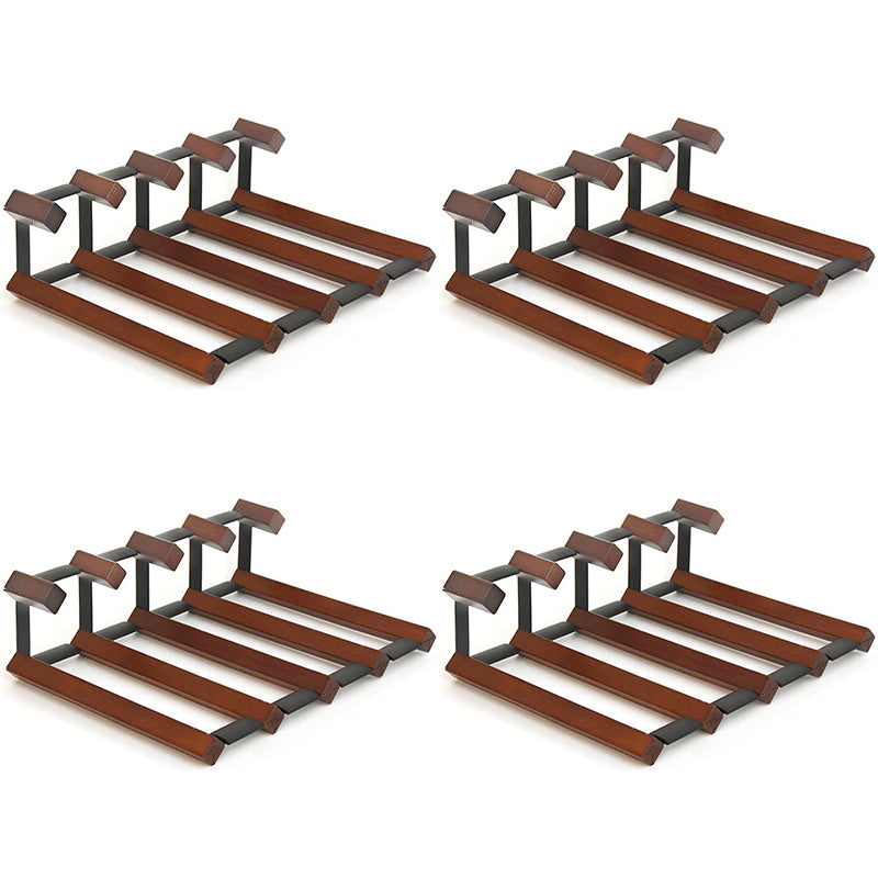 Industrial Tabletop Wine Holder Solid Wood Stackable Wine Rack