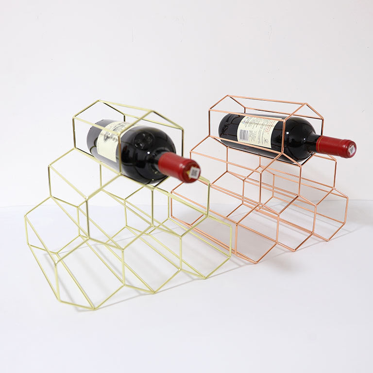 Glam Stainless Steel Wine Rack Bottle Countertop Bottle Holder