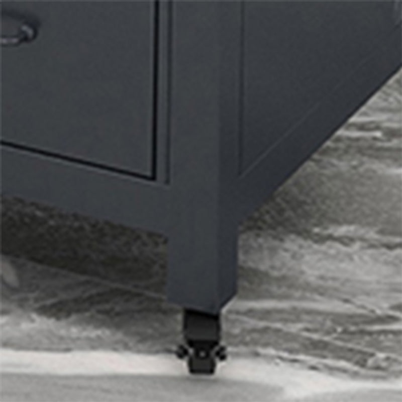 Modern Rolling Kitchen Cart Marble Kitchen Island Cart with Double Sided Cabinet