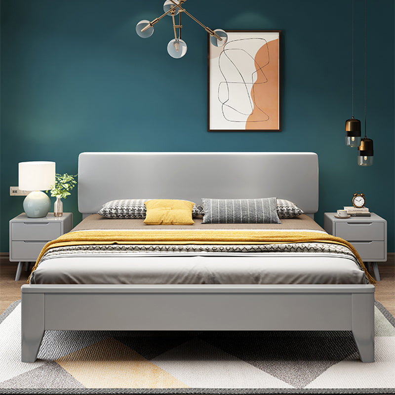 Scandinavian Wood Bed Frame Custom Gold Legs Standard Bed for Bedroom