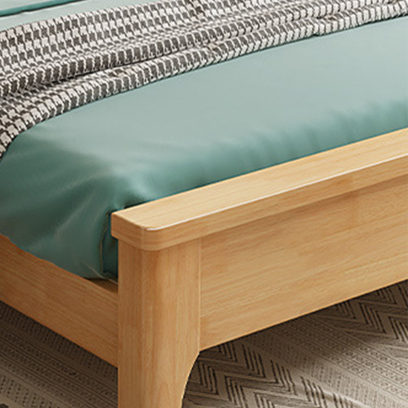 Scandinavian Solid Wood With Headboard and Footboard Panel Bed