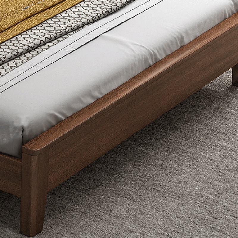 Scandinavian Wood Standard Bed Pine Wood Bed Frame for Bedroom