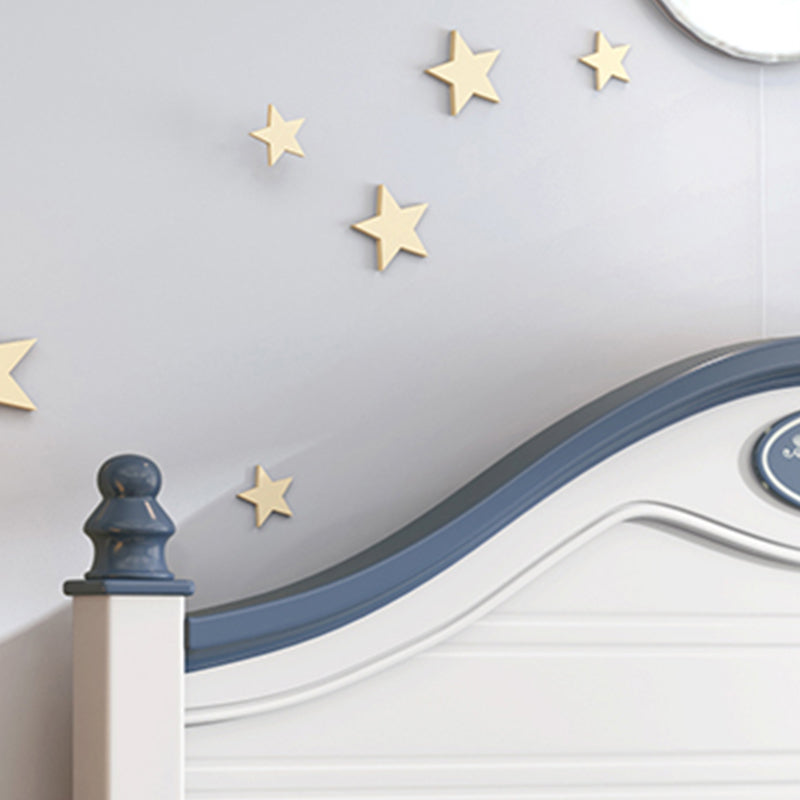 Scandinavian Solid Color Slat Bed Arched Bed With Custom Wood Legs