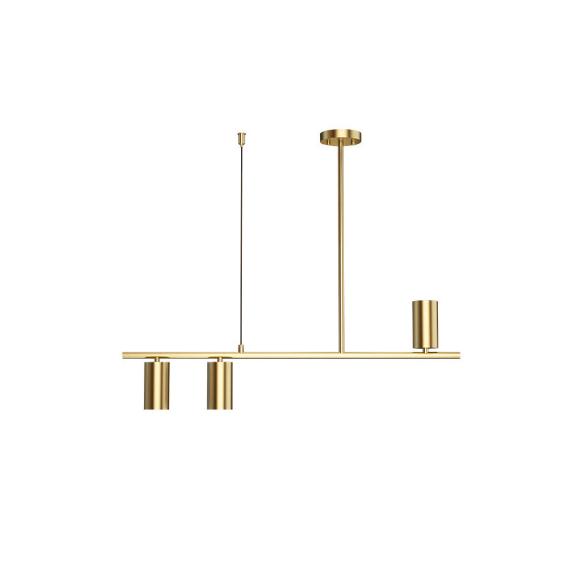 Contemporary Golden Ceiling Light LED Metal Kitchen Island Lighting for Dining Room