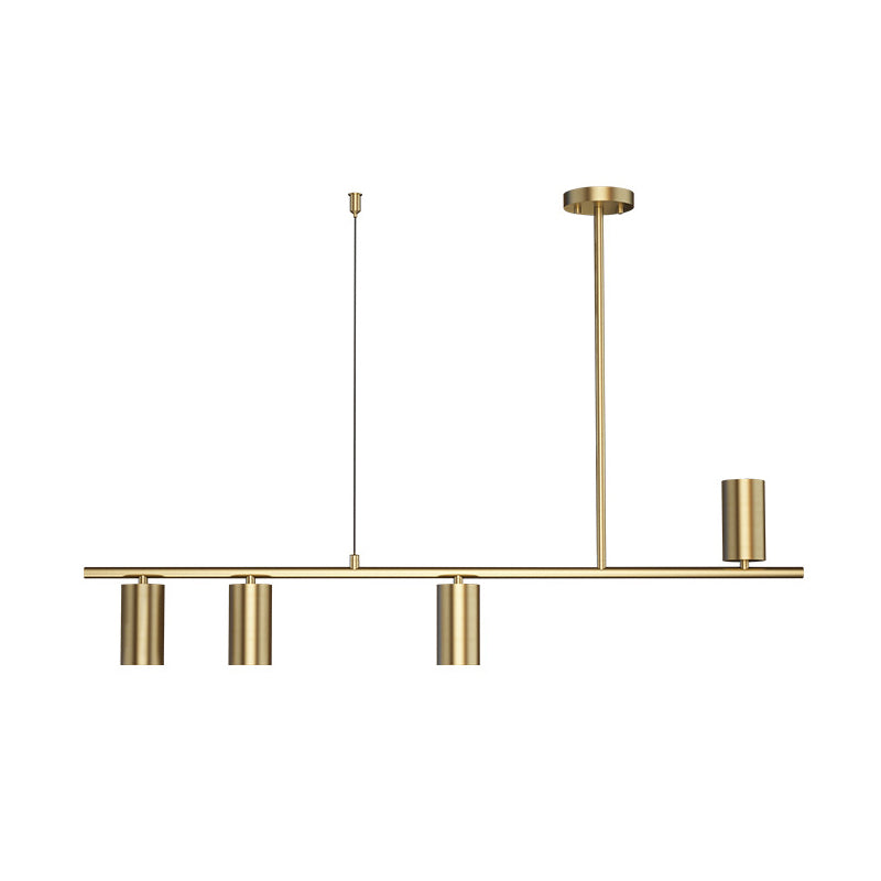 Contemporary Golden Ceiling Light LED Metal Kitchen Island Lighting for Dining Room