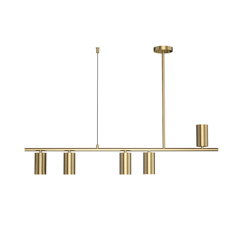 Contemporary Golden Ceiling Light LED Metal Kitchen Island Lighting for Dining Room