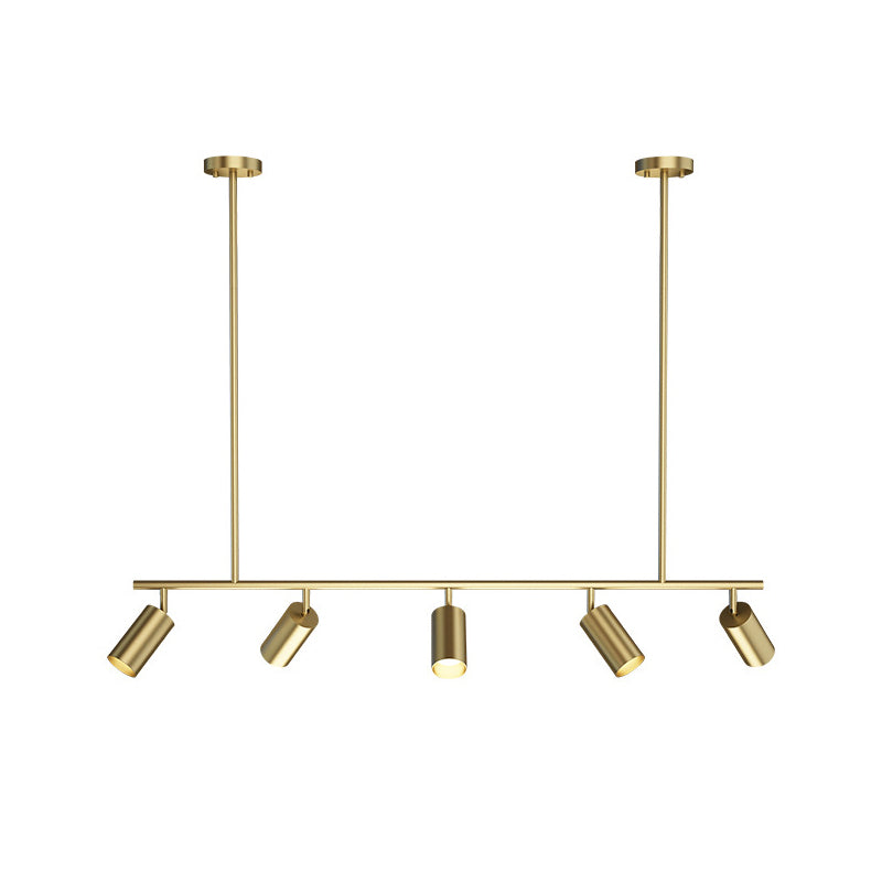 Contemporary Golden Ceiling Light LED Metal Kitchen Island Lighting for Dining Room
