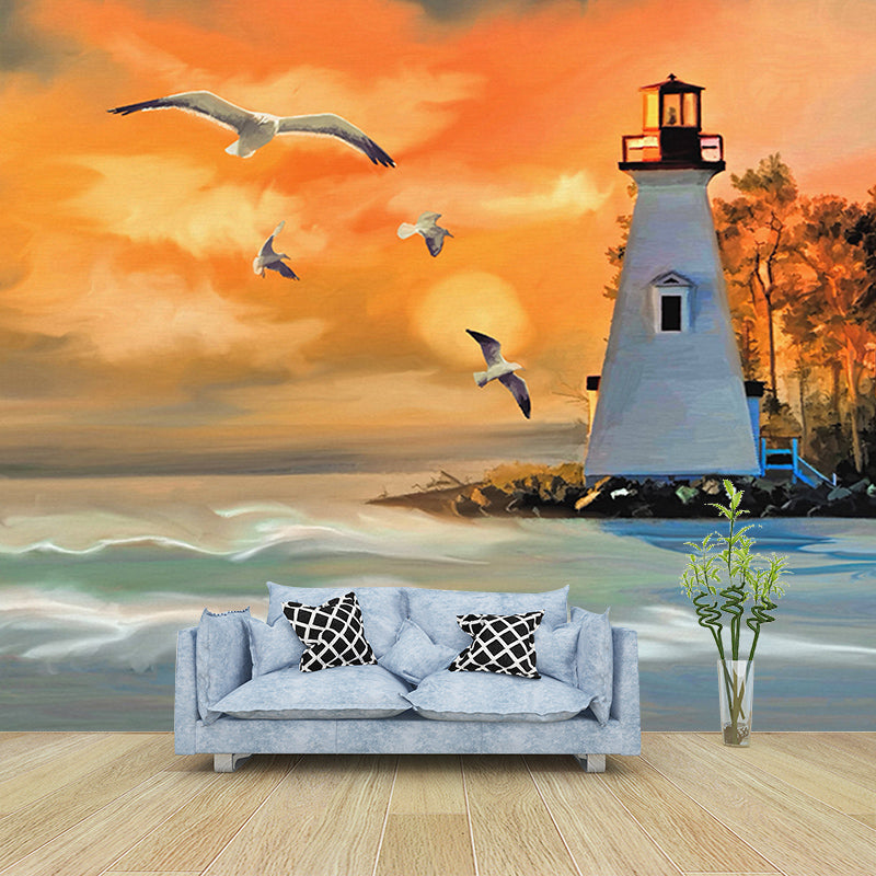 Classic Wallpaper Stain Resistant Illustration Art Mural Wallpaper Bedroom