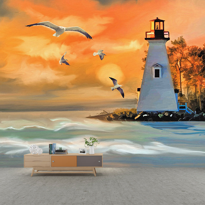 Classic Wallpaper Stain Resistant Illustration Art Mural Wallpaper Bedroom