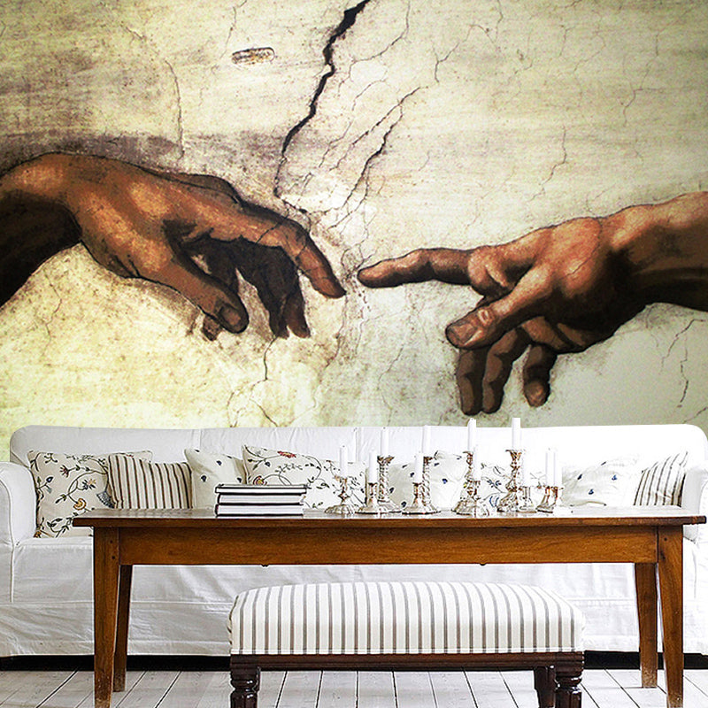 Illustration Wallpaper Classic for Accent Wall Art Stain Resistant Wall Mural