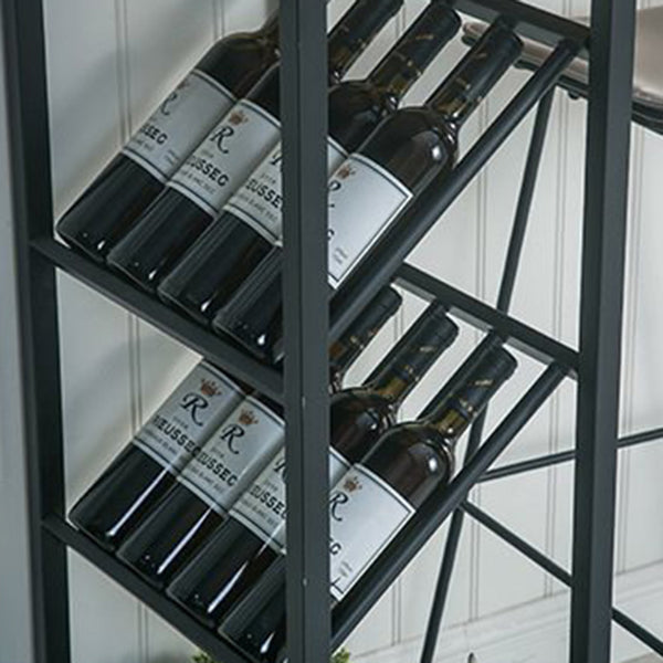 Bar Height Pub Table Glam Rectangle Solid Wood Bar Table with Storage