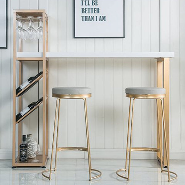 Bar Height Pub Table Glam Rectangle Solid Wood Bar Table with Storage