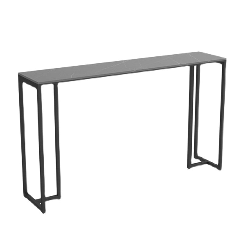 Industrial Sintered Stone Bar Table Rectangle Dining Table for Kitchen Living Room