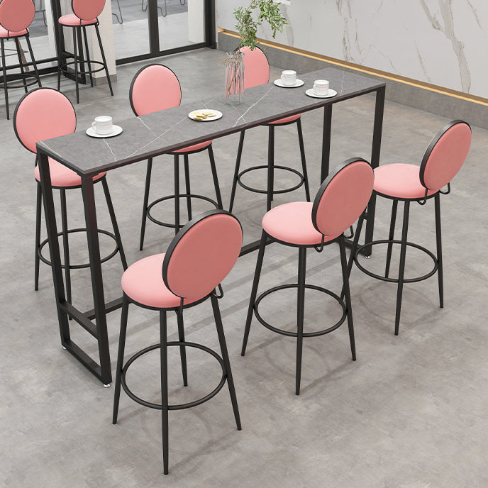 Industrial Sintered Stone Bar Table Rectangle Dining Table for Kitchen Living Room