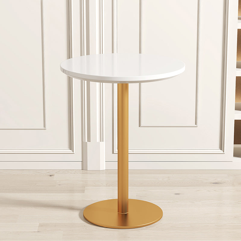 Iron Bar Table Industrial Bar Height Cocktail Table with Pedestal