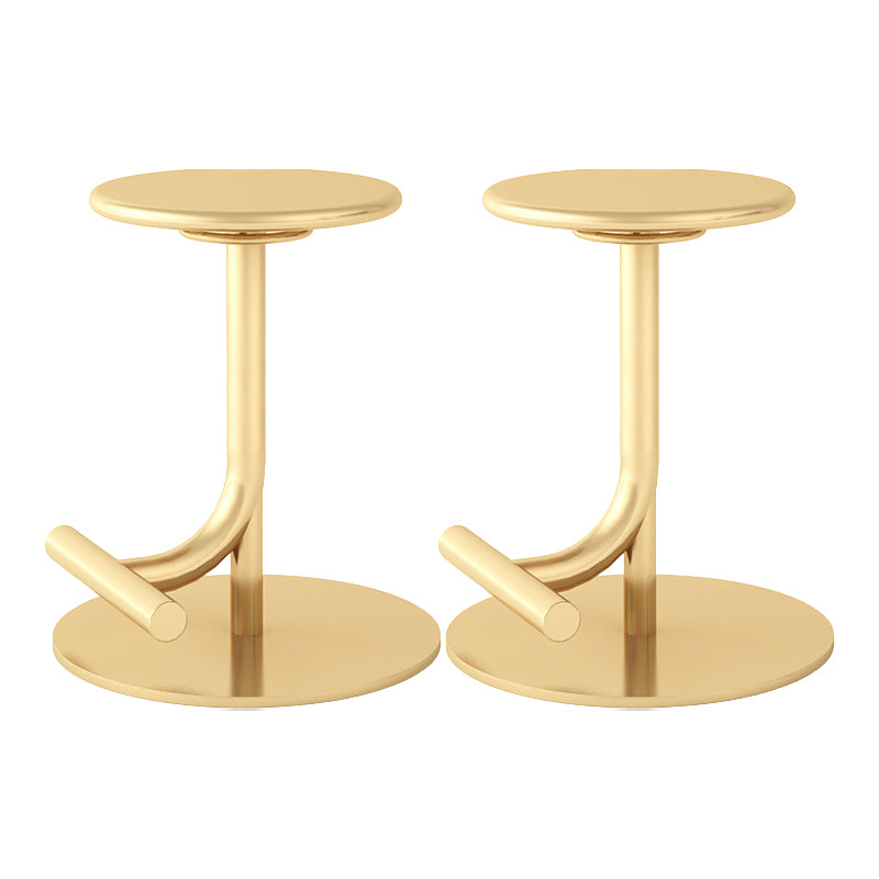 Backless Adjustable Height Counter Stool Modern Round Seat Bar Stool