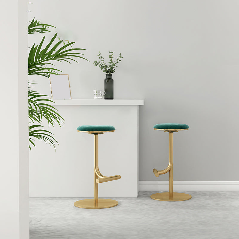 Backless Adjustable Height Counter Stool Modern Round Seat Bar Stool