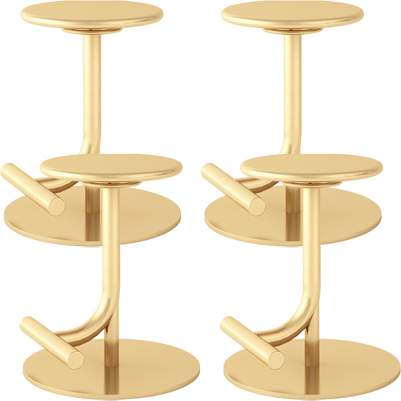 Backless Adjustable Height Counter Stool Modern Round Seat Bar Stool