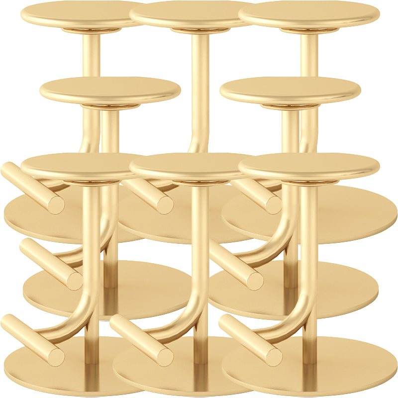 Backless Adjustable Height Counter Stool Modern Round Seat Bar Stool