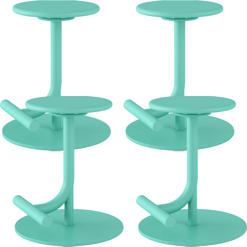 Backless Adjustable Height Counter Stool Modern Round Seat Bar Stool