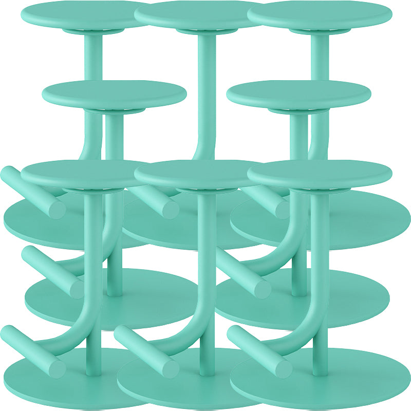 Backless Adjustable Height Counter Stool Modern Round Seat Bar Stool