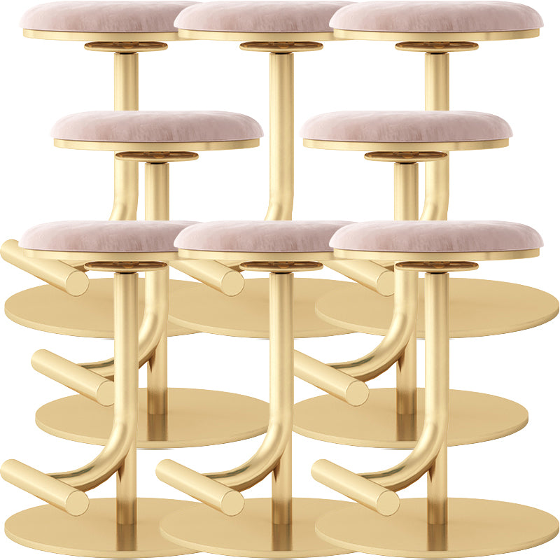Backless Adjustable Height Counter Stool Modern Round Seat Bar Stool