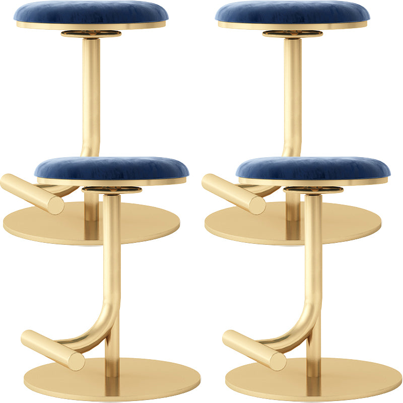 Backless Adjustable Height Counter Stool Modern Round Seat Bar Stool