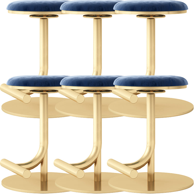 Backless Adjustable Height Counter Stool Modern Round Seat Bar Stool