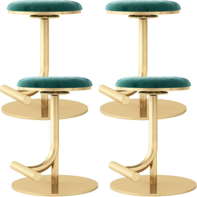 Backless Adjustable Height Counter Stool Modern Round Seat Bar Stool