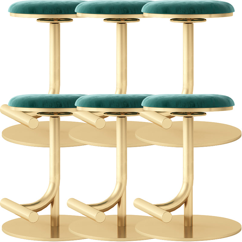 Backless Adjustable Height Counter Stool Modern Round Seat Bar Stool