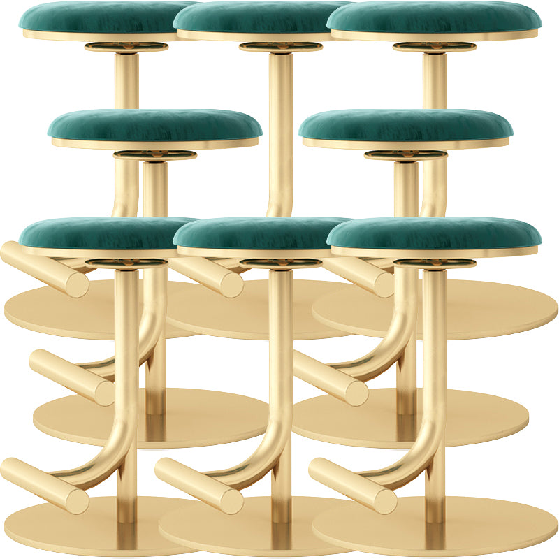 Backless Adjustable Height Counter Stool Modern Round Seat Bar Stool