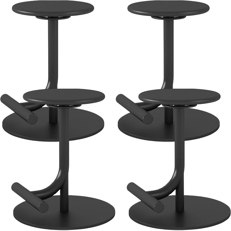 Backless Adjustable Height Counter Stool Modern Round Seat Bar Stool