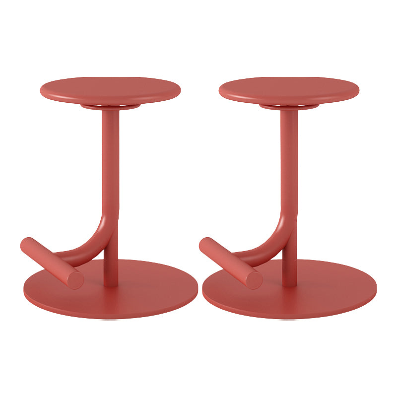 Backless Adjustable Height Counter Stool Modern Round Seat Bar Stool