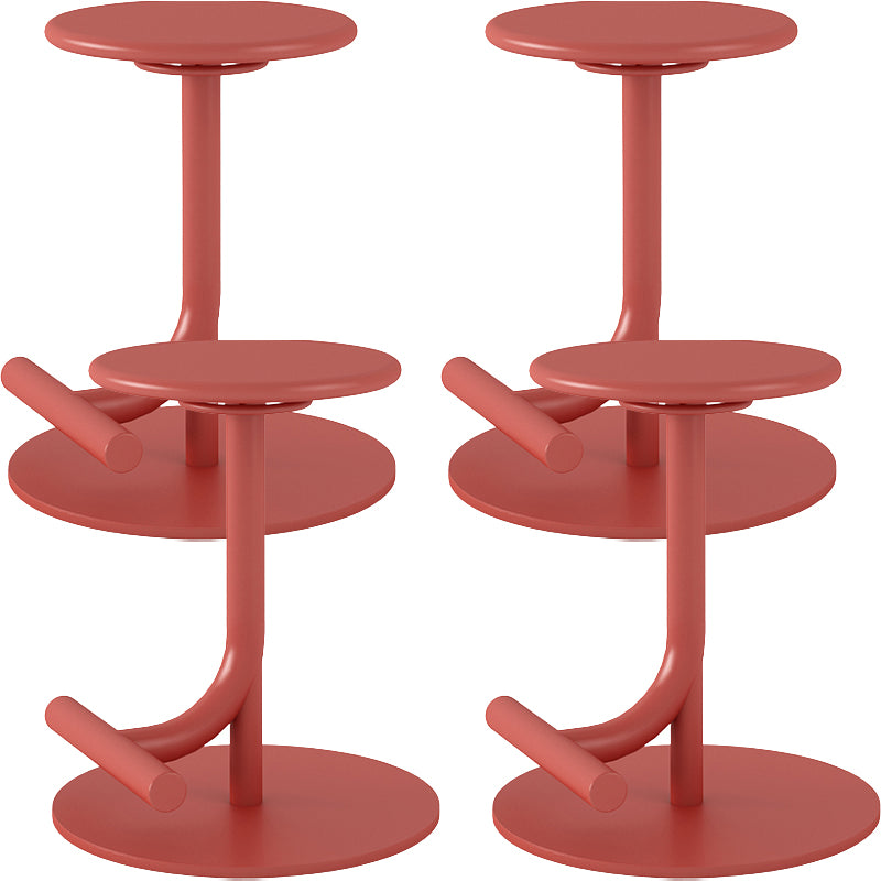 Backless Adjustable Height Counter Stool Modern Round Seat Bar Stool