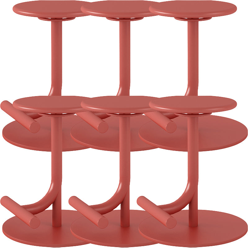 Backless Adjustable Height Counter Stool Modern Round Seat Bar Stool