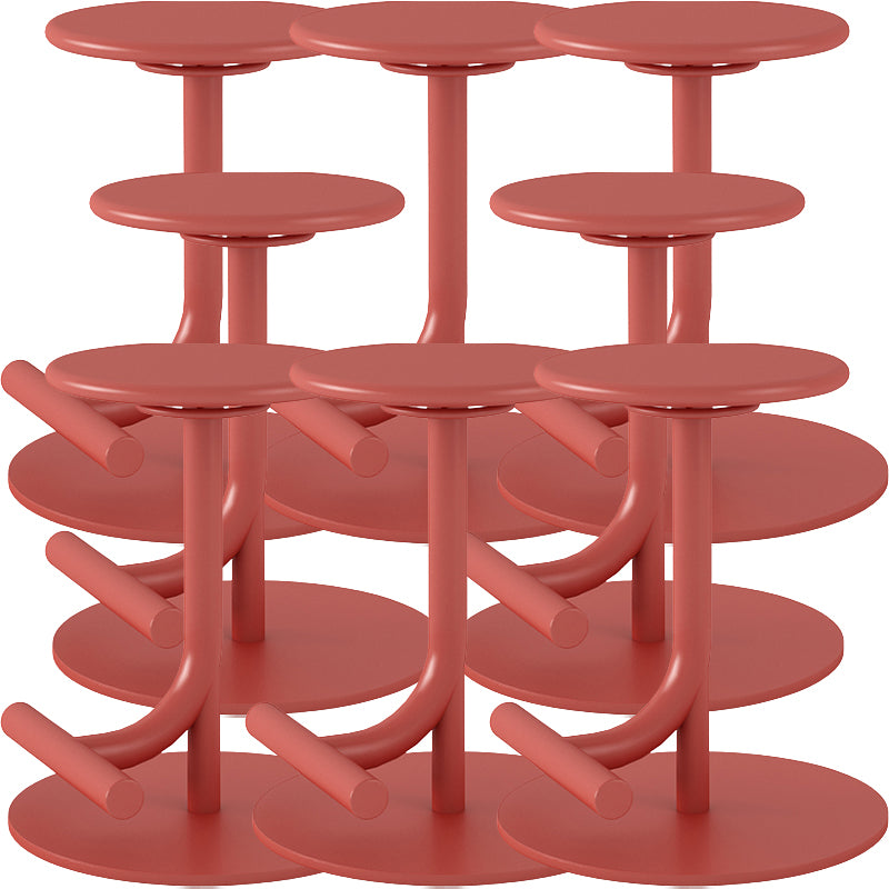 Backless Adjustable Height Counter Stool Modern Round Seat Bar Stool