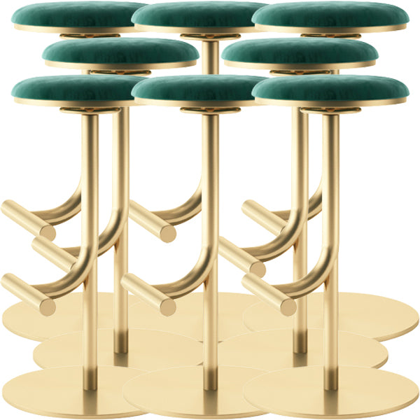 Backless Adjustable Height Counter Stool Modern Round Seat Bar Stool